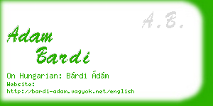 adam bardi business card